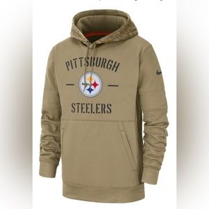 Pittsburgh Steelers Nike Youth 2019 Salute to Service Therma Pullover Hoodie.